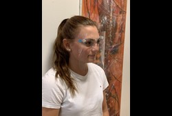 Gesichtsschutz Visier Transparent + Brillengestell